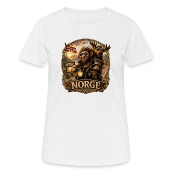 Norge - Frauen T-Shirt atmungsaktiv - Weiß - Vorne - AI Model Female 172 dark (172cm)