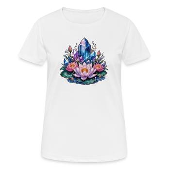 Fantasy du Lotus de Cristal - T-shirt respirant Femme - blanc - Devant - AI Model Female 172 dark (172cm)