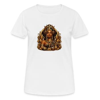 Golden Queen's Crown - Women's Breathable T-Shirt - white - Front - AI Model Female 172 dark (172cm)