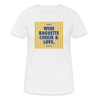 Brasserie - Frauen T-Shirt atmungsaktiv - Weiß - Vorne - AI Model Female 172 dark (172cm)