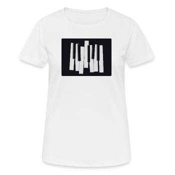 Touches abstraites de piano – Design moderne - T-shirt respirant Femme - blanc - Devant - AI Model Female 172 dark (172cm)