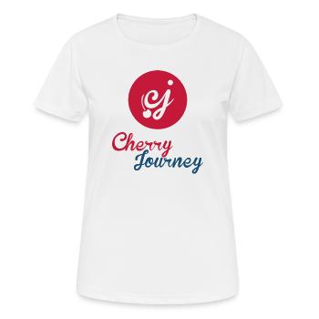 Conception du logo Cherry Journey Cherries - T-shirt respirant Femme - blanc - Devant - AI Model Female 172 dark (172cm)