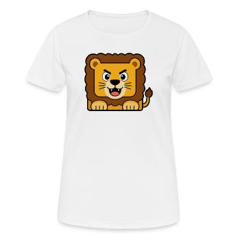 Lion - Women's Breathable T-Shirt - white - Front - AI Model Female 172 dark (172cm)