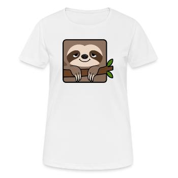 Paresse - T-shirt respirant Femme - blanc - Devant - AI Model Female 172 dark (172cm)