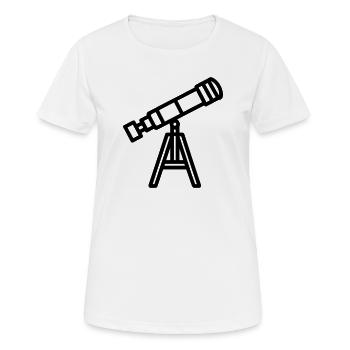 Teleskop - Frauen T-Shirt atmungsaktiv - Weiß - Vorne - AI Model Female 172 dark (172cm)