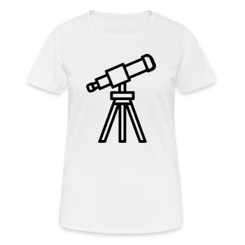 télescope - T-shirt respirant Femme - blanc - Devant - AI Model Female 172 dark (172cm)