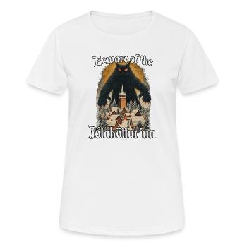 Yule Cat Jólakötturinn Icelandic Christmas Cat - Women's Breathable T-Shirt - white - Front - AI Model Female 172 dark (172cm)