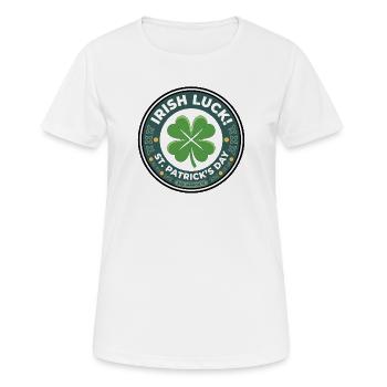 Shamrock Lucky Saint-Patrick - T-shirt respirant Femme - blanc - Devant - AI Model Female 172 dark (172cm)