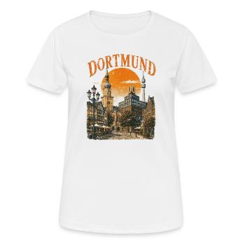  Vintage Dortmund Skyline historische - Frauen T-Shirt atmungsaktiv - Weiß - Vorne - AI Model Female 172 dark (172cm)