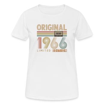 60e anniversaire, 60 ans - T-shirt respirant Femme - blanc - Devant - AI Model Female 172 dark (172cm)