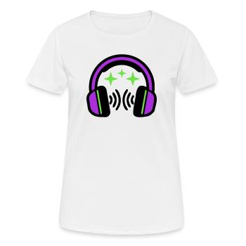 Icône Stars du casque - T-shirt respirant Femme - blanc - Devant - AI Model Female 172 dark (172cm)
