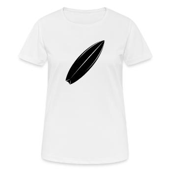 Planche de surf - T-shirt respirant Femme - blanc - Devant - AI Model Female 172 dark (172cm)