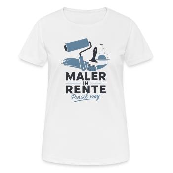Maler in Rente – Pinsel weg & Farbrolle Grafik - Frauen T-Shirt atmungsaktiv - Weiß - Vorne - AI Model Female 172 dark (172cm)