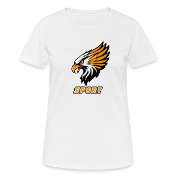 Aigle Sportif Orange Blanc - T-shirt respirant Femme - blanc - Devant - AI Model Female 172 dark (172cm)