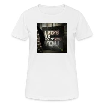 LEDS BE AVIN YOU par Mark Noone - T-shirt respirant Femme - blanc - Devant - AI Model Female 172 dark (172cm)