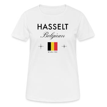 Hasselt Belgique Coordonnées Souvenir de voyage - T-shirt respirant Femme - blanc - Devant - AI Model Female 172 dark (172cm)