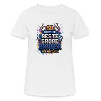 So sieht der beste große Bruder der welt aus - Frauen T-Shirt atmungsaktiv - Weiß - Vorne - AI Model Female 172 dark (172cm)