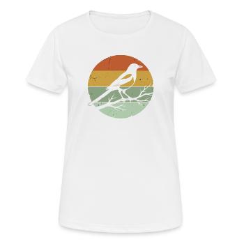 Elster vogel tier - Frauen T-Shirt atmungsaktiv - Weiß - Vorne - AI Model Female 172 dark (172cm)