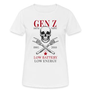 Gen Z – Digital Native - Women's Breathable T-Shirt - white - Front - AI Model Female 172 dark (172cm)