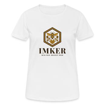Imker Mein Volk Braucht Mich Imkerei Bienen - Frauen T-Shirt atmungsaktiv - Weiß - Vorne - AI Model Female 172 dark (172cm)