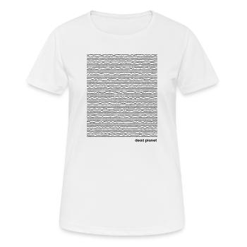 geometric wavy lines - Women's Breathable T-Shirt - white - Front - AI Model Female 172 dark (172cm)