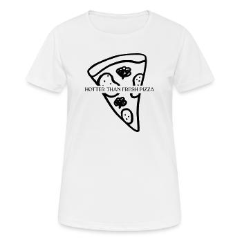 Hotter than fresh Pizza - Women's Breathable T-Shirt - white - Front - AI Model Female 172 dark (172cm)