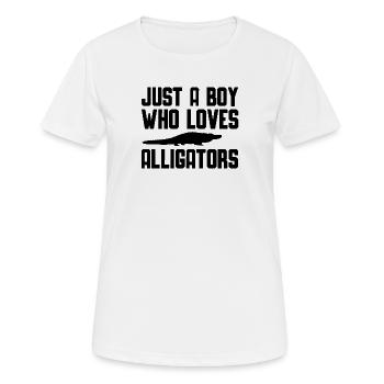 Alligator Reptile - T-shirt respirant Femme - blanc - Devant - AI Model Female 172 dark (172cm)