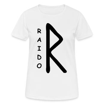 Raido Rune Runen - Frauen T-Shirt atmungsaktiv - Weiß - Vorne - AI Model Female 172 dark (172cm)