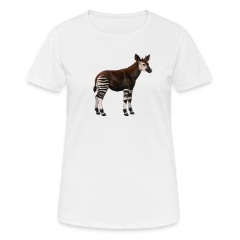 Okapi - Frauen T-Shirt atmungsaktiv - Weiß - Vorne - AI Model Female 172 dark (172cm)