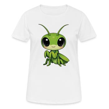Gottesanbeterin - Frauen T-Shirt atmungsaktiv - Weiß - Vorne - AI Model Female 172 dark (172cm)
