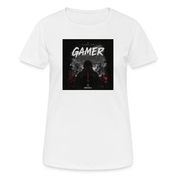 66059ea9-a9ff-4cad-98c7-b7805507dffe - Frauen T-Shirt atmungsaktiv - Weiß - Vorne - AI Model Female 172 dark (172cm)