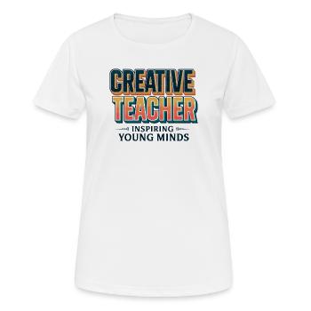 Creative Teacher Retro Vintage Spruch - Frauen T-Shirt atmungsaktiv - Weiß - Vorne - AI Model Female 172 dark (172cm)