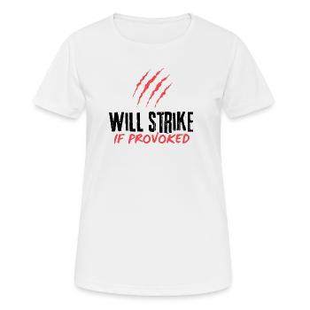 Falls provozierte Krallenspuren - Frauen T-Shirt atmungsaktiv - Weiß - Vorne - AI Model Female 172 dark (172cm)
