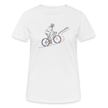 Mont Ventoux 1909m Minimalistische Linienkunst - Frauen T-Shirt atmungsaktiv - Weiß - Vorne - AI Model Female 172 dark (172cm)