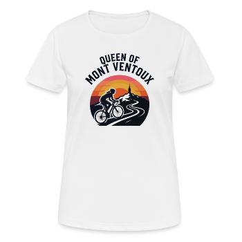 Queen of Mont Ventoux Retro-Trikot - Frauen T-Shirt atmungsaktiv - Weiß - Vorne - AI Model Female 172 dark (172cm)