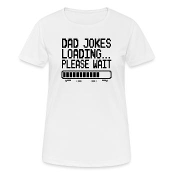 Blagues de papa en charge Humour en pixels - T-shirt respirant Femme - blanc - Devant - AI Model Female 172 dark (172cm)