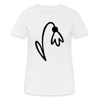 Fleur - T-shirt respirant Femme - blanc - Devant - AI Model Female 172 dark (172cm)