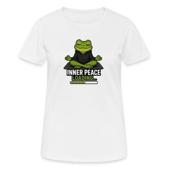 Chargement de la paix intérieure - T-shirt respirant Femme - blanc - Devant - AI Model Female 172 dark (172cm)