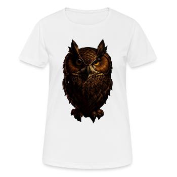 Funny owl - Women's Breathable T-Shirt - white - Front - AI Model Female 172 dark (172cm)