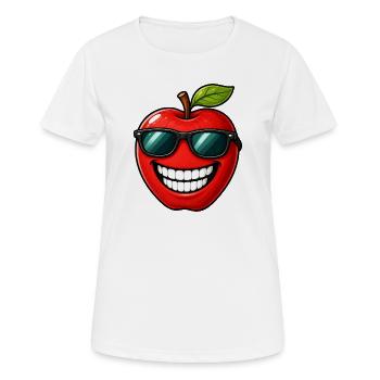 Fruits d’été de dessins animés pomme de Kawaii - T-shirt respirant Femme - blanc - Devant - AI Model Female 172 dark (172cm)