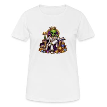 Alien König des Reichtums - Frauen T-Shirt atmungsaktiv - Weiß - Vorne - AI Model Female 172 dark (172cm)