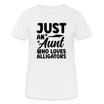 Alligator Tante  - Frauen T-Shirt atmungsaktiv - Weiß - Vorne - AI Model Female 172 dark (172cm)
