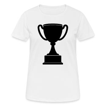 Trophäe - Frauen T-Shirt atmungsaktiv - Weiß - Vorne - AI Model Female 172 dark (172cm)