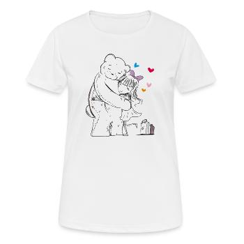 Teddy fährt in den Urlaub - Frauen T-Shirt atmungsaktiv - Weiß - Vorne - AI Model Female 172 dark (172cm)