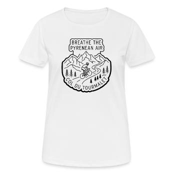 Col du Tourmalet Cycling Art - Women's Breathable T-Shirt - white - Front - AI Model Female 172 dark (172cm)