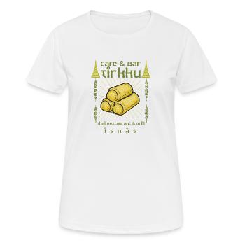 Tirkku-Frühlingsrollen - Frauen T-Shirt atmungsaktiv - Weiß - Vorne - AI Model Female 172 dark (172cm)