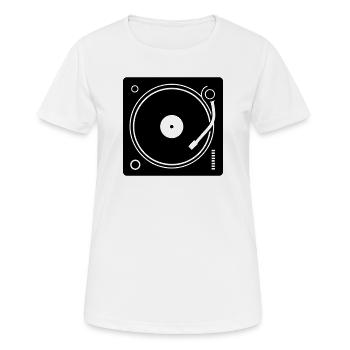 platine Dj - T-shirt respirant Femme - blanc - Devant - AI Model Female 172 dark (172cm)