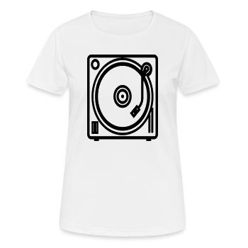 Vinyl - Frauen T-Shirt atmungsaktiv - Weiß - Vorne - AI Model Female 172 dark (172cm)
