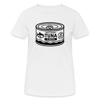 Dose Retro Minimal Thunfisch - Frauen T-Shirt atmungsaktiv - Weiß - Vorne - AI Model Female 172 dark (172cm)