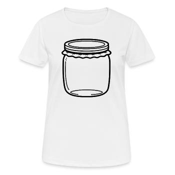 Jam Jar Gliederung - Frauen T-Shirt atmungsaktiv - Weiß - Vorne - AI Model Female 172 dark (172cm)